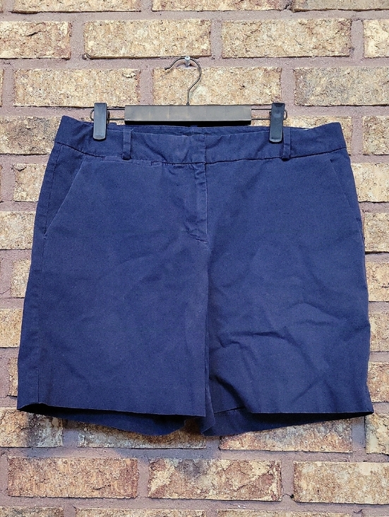 Talbots Pants - Talbots Navy Tailored Bermuda Shorts Cotton Stretch Size 10